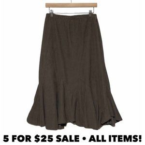 J Jill Fine Wale Corduroy Midi Skirt